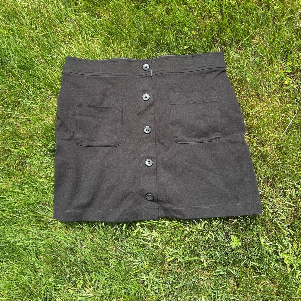 Joe B Black Button Front Skirt